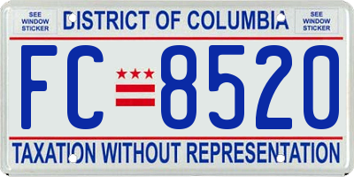 DC license plate FC8520