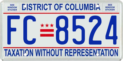 DC license plate FC8524