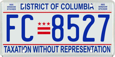 DC license plate FC8527