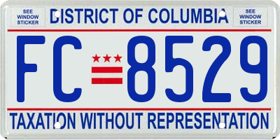 DC license plate FC8529