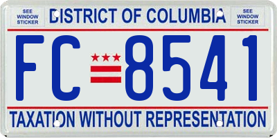 DC license plate FC8541