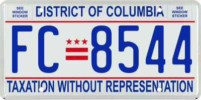 DC license plate FC8544