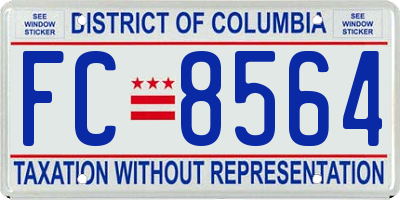 DC license plate FC8564