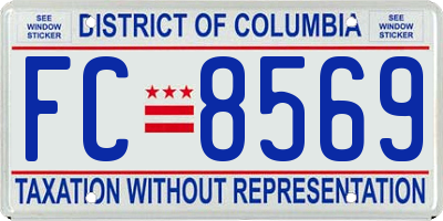 DC license plate FC8569