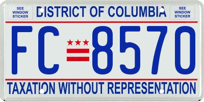 DC license plate FC8570