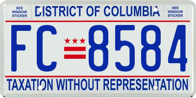 DC license plate FC8584