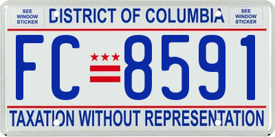 DC license plate FC8591