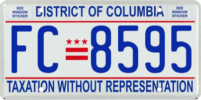 DC license plate FC8595