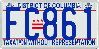 DC license plate FC861