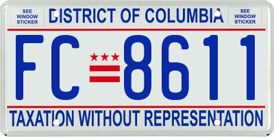 DC license plate FC8611