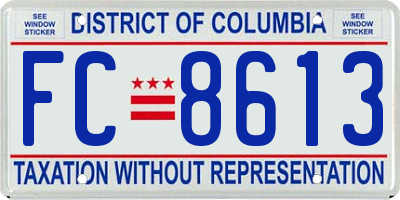 DC license plate FC8613