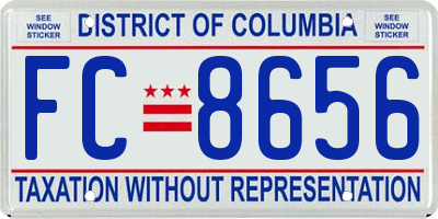 DC license plate FC8656