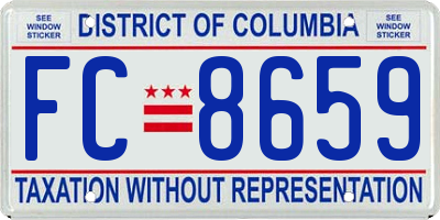 DC license plate FC8659