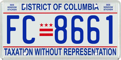 DC license plate FC8661