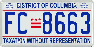 DC license plate FC8663