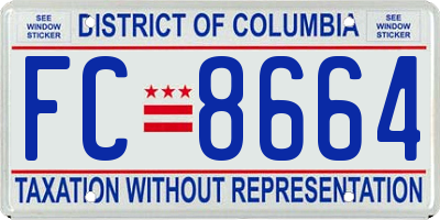 DC license plate FC8664