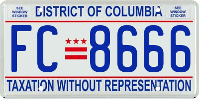 DC license plate FC8666