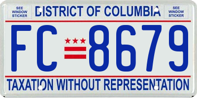 DC license plate FC8679