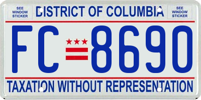 DC license plate FC8690