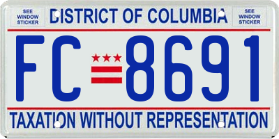 DC license plate FC8691