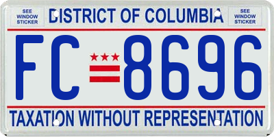 DC license plate FC8696