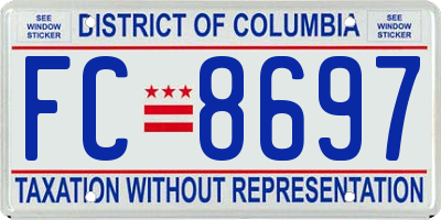 DC license plate FC8697