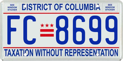 DC license plate FC8699