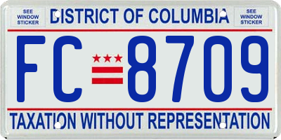 DC license plate FC8709