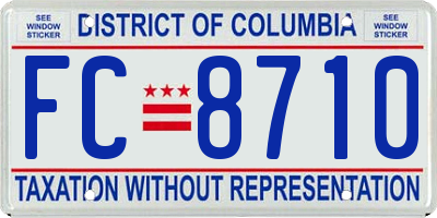 DC license plate FC8710