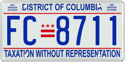 DC license plate FC8711