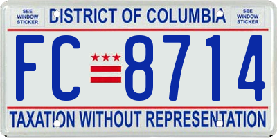 DC license plate FC8714