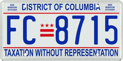 DC license plate FC8715