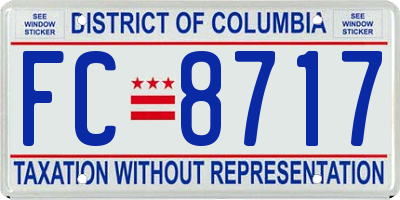 DC license plate FC8717