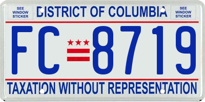 DC license plate FC8719