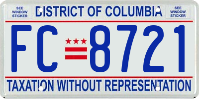 DC license plate FC8721