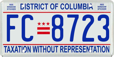 DC license plate FC8723