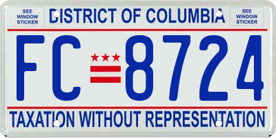 DC license plate FC8724