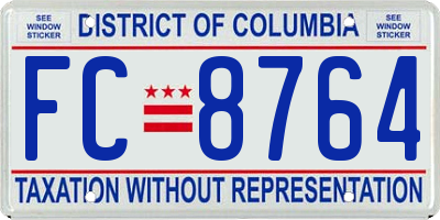 DC license plate FC8764