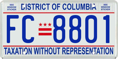 DC license plate FC8801