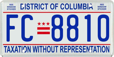 DC license plate FC8810