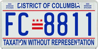 DC license plate FC8811