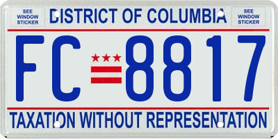 DC license plate FC8817