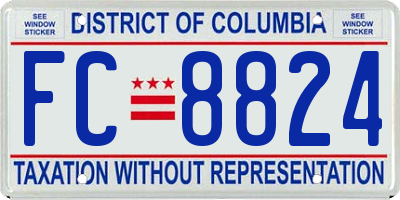 DC license plate FC8824