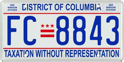 DC license plate FC8843