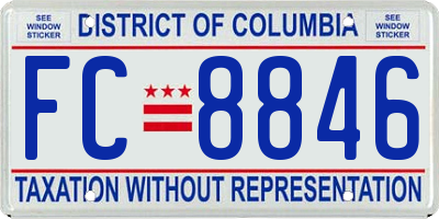 DC license plate FC8846