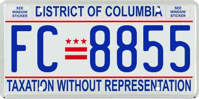 DC license plate FC8855