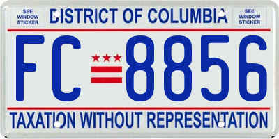 DC license plate FC8856