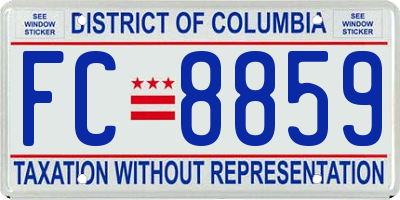 DC license plate FC8859