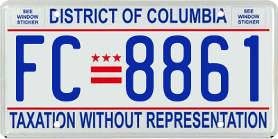 DC license plate FC8861