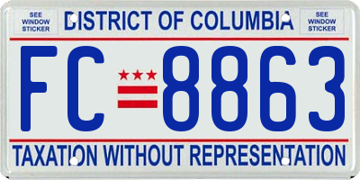 DC license plate FC8863